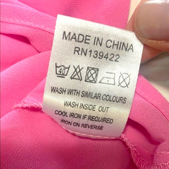 Tobi Pink Asymmetrical Blouse with Relaxed Fit - Picture 13 of 13